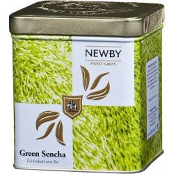 Чай зеленый ароматизированный Newby Green Sencha Safari / Зеленая Сенча Сафари Жестяная банка (125 гр.)